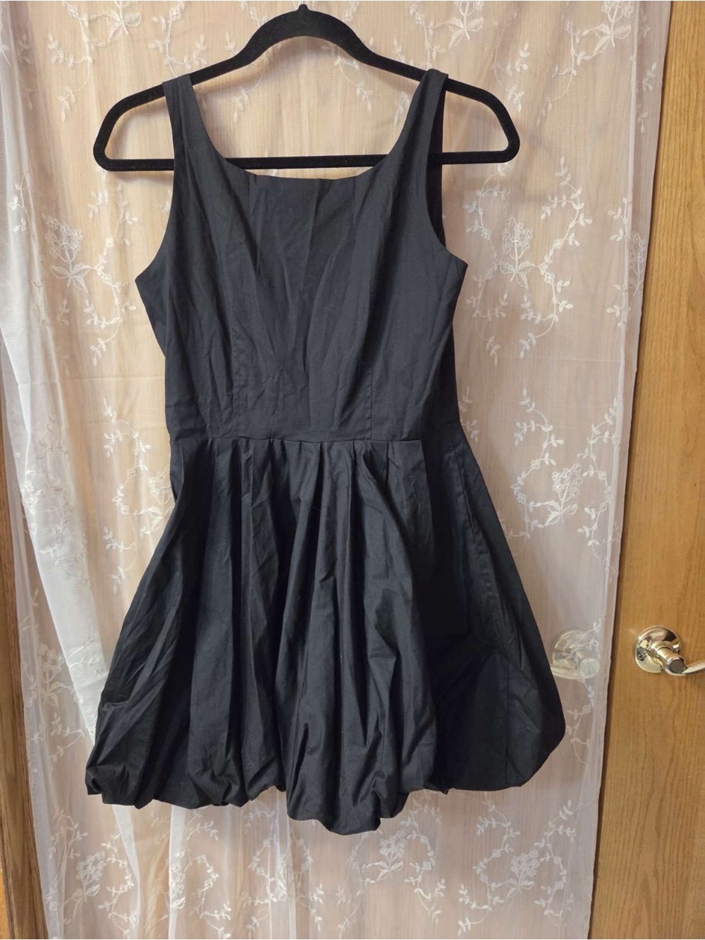 Classic Black Mini Dress with Bubble Skirt